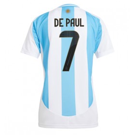 Argentina Rodrigo De Paul #7 Hjemme skjorte til dame Copa America 2024 Kortermet